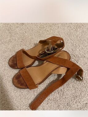 Women’s Suede Ankle-Strap Sandals